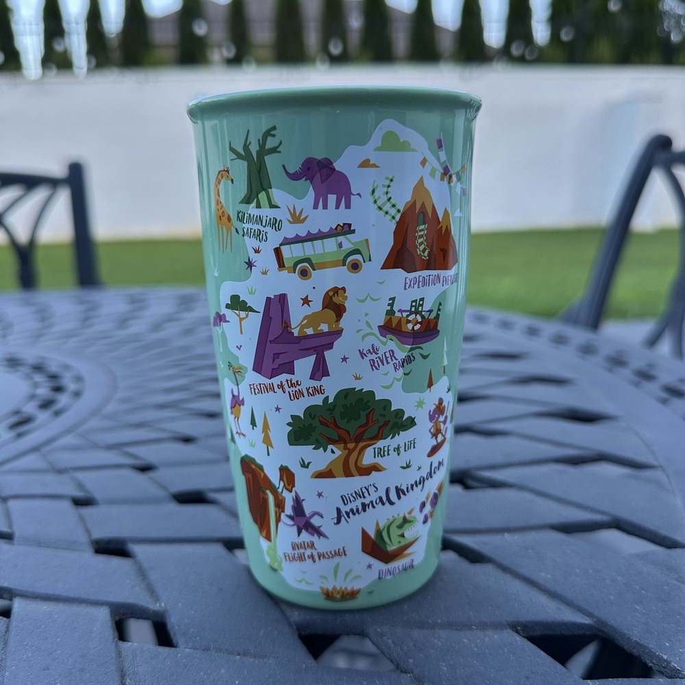 Starbucks Disney Parks Animal Kingdom Ceramic‎ Tumbler Green Coffee Mug